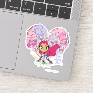 Tonåring Titans Go!   Starfire Heart Slå Graphic Klistermärken