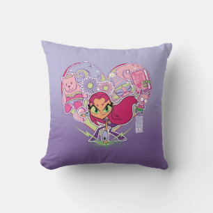 Tonåring Titans Go! Starfire Heart Slå Graphic Kudde