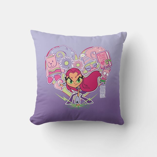 Tonåring Titans Go! | Starfire Heart Slå Graphic Kudde (Framsida)