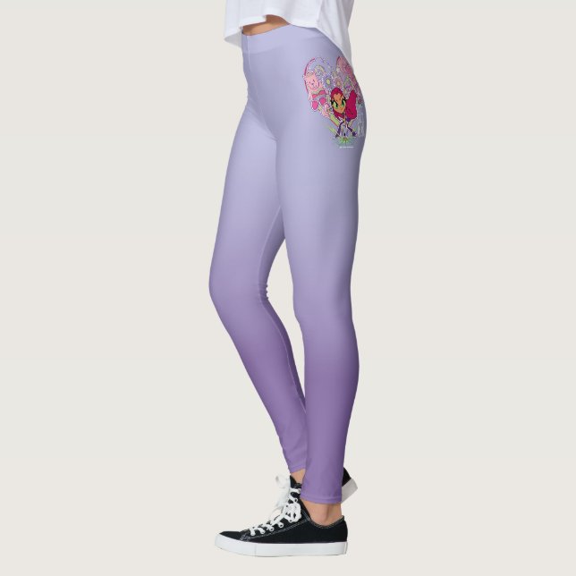 Tonåring Titans Go! | Starfire Heart Slå Graphic Leggings (Vänster)