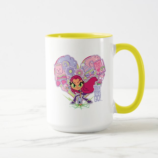 Tonåring Titans Go! | Starfire Heart Slå Graphic Mugg (Höger)