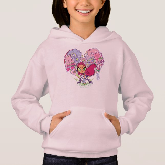 Tonåring Titans Go! | Starfire Heart Slå Graphic Tee (Framsida)
