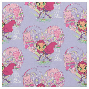 Tonåring Titans Go! Starfire Heart Slå Graphic Tyg