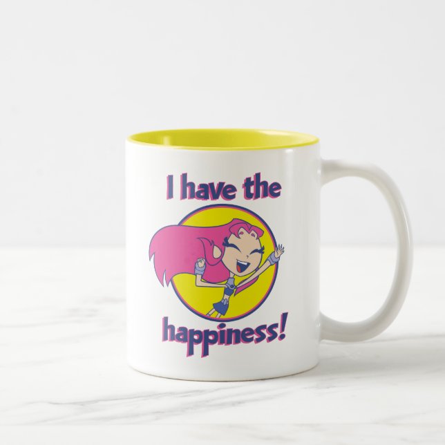 Tonåring Titans Go! | Starfire "Jag har glädjen" Två-Tonad Mugg (Höger)