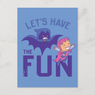 Tonåring Titans Go! Starfire & Raven "have the R Vykort