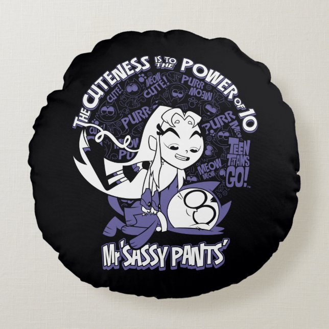 Tonåring Titans Go! | Starfire & Sassy Byxor Rund Kudde (Framsidan)