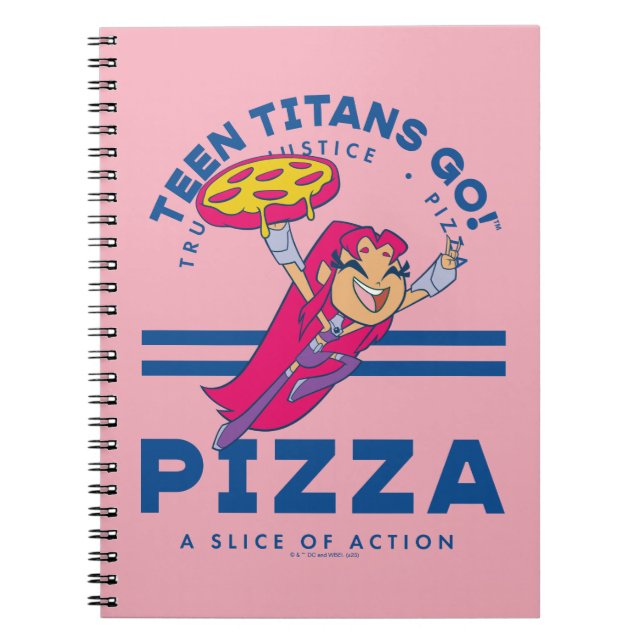 Tonåring Titans Go! Starfire ’Truth Justice Pizza’ Anteckningsbok (Framsidan)