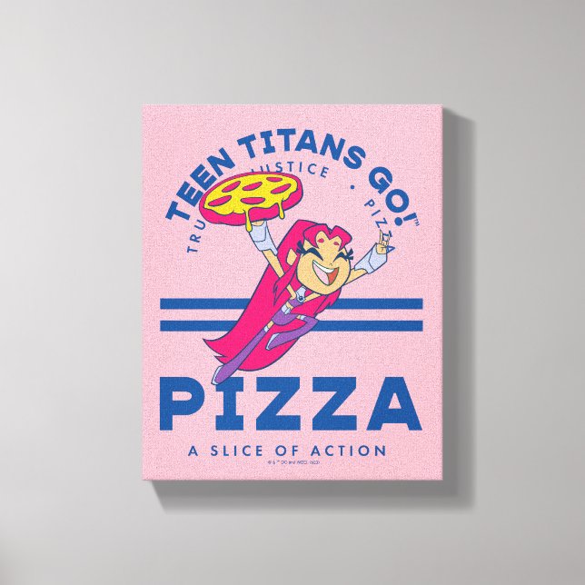 Tonåring Titans Go! Starfire ’Truth Justice Pizza’ Canvastryck (Framsida)