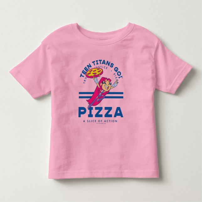 Tonåring Titans Go! Starfire ’Truth Justice Pizza’ T Shirt (Framsida)