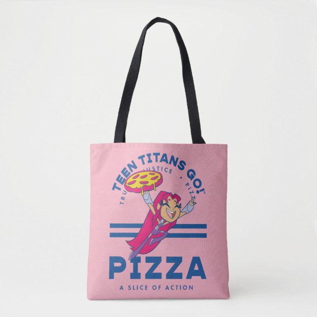 Tonåring Titans Go! Starfire ’Truth Justice Pizza’ Tygkasse (Framsida)