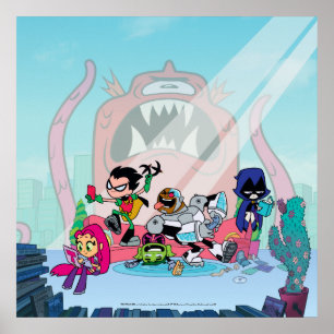 Tonåring Titans Go!   Tentakulerade monstermetoder Poster