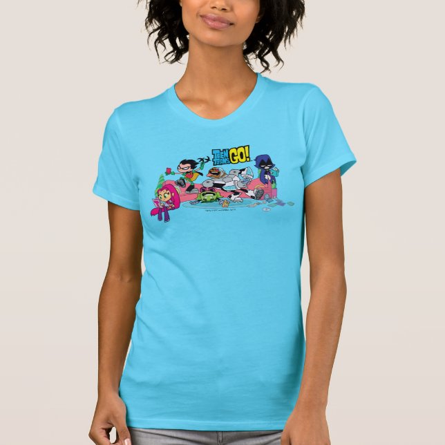 Tonåring Titans Go! | Tentakulerade monstermetoder T-shirt (Framsida)