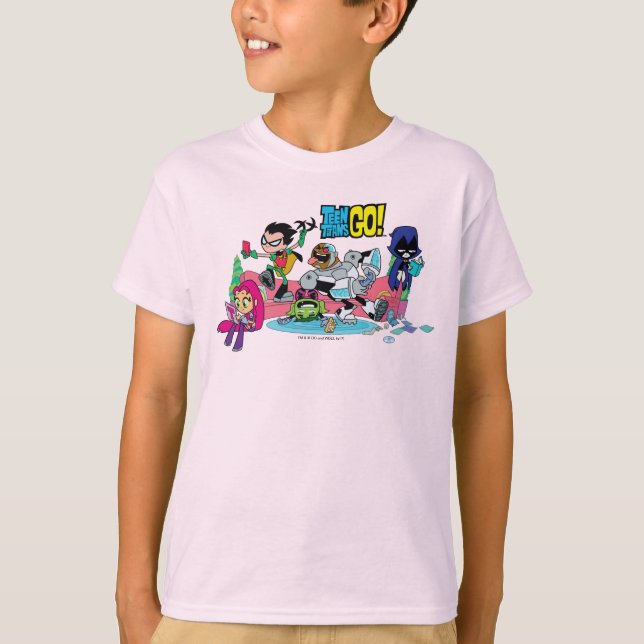 Tonåring Titans Go! | Tentakulerade monstermetoder Tee Shirt (Framsida)