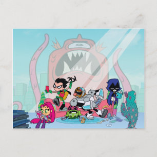 Tonåring Titans Go! Tentakulerade monstermetoder Vykort