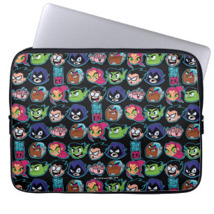 Tonåring Titans Go!   Titans Head Mönster Laptop Fodral