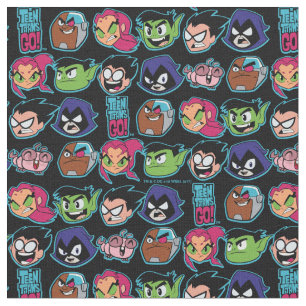 Tonåring Titans Go! Titans Head Mönster Tyg