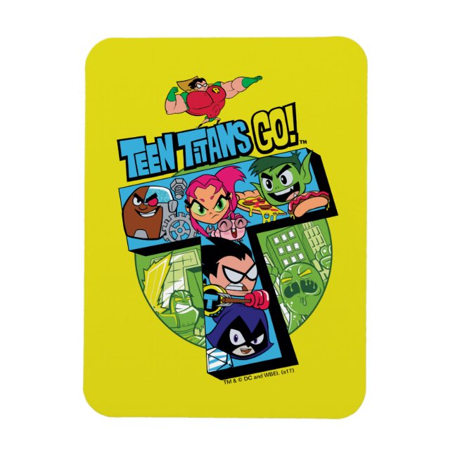 Tonåring Titans Go! | Titans Torn Collage Magnet (Vertikal)