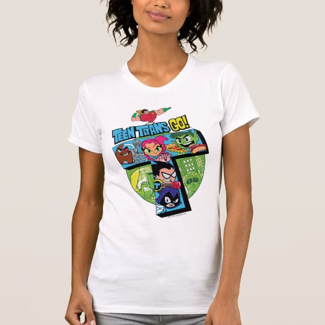 Tonåring Titans Go! | Titans Torn Collage T-shirt (Framsida)