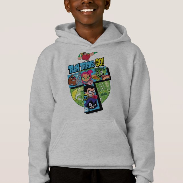 Tonåring Titans Go! | Titans Torn Collage T-shirt (Framsida)