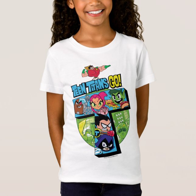 Tonåring Titans Go! | Titans Torn Collage T-shirt (Framsida)