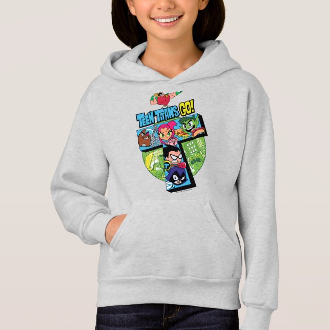 Tonåring Titans Go! | Titans Torn Collage Tee (Framsida)