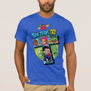 Tonåring Titans Go!   Titans Torn Collage Tee Shirt