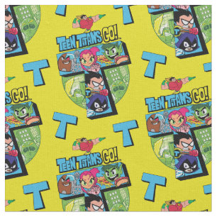 Tonåring Titans Go! Titans Torn Collage Tyg