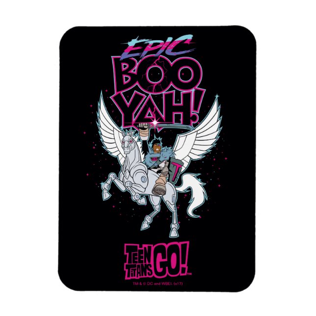 Tonåring Titans Go! | Warrior Cyborg Riding Pegasu Magnet (Vertikal)