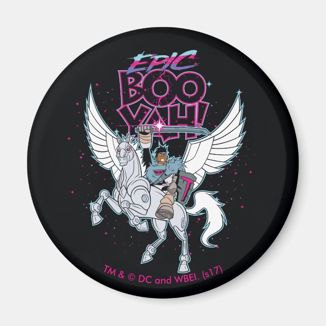 Tonåring Titans Go! | Warrior Cyborg Riding Pegasu Magnet (Framsidan)