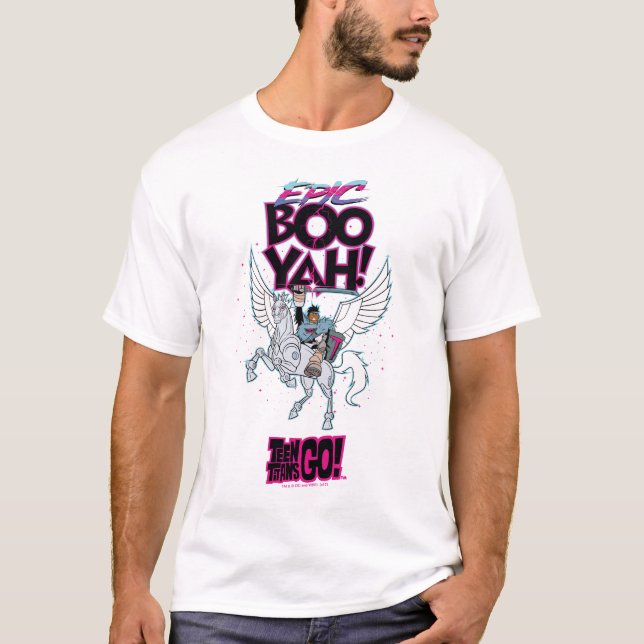 Tonåring Titans Go! | Warrior Cyborg Riding Pegasu T-shirt (Framsida)