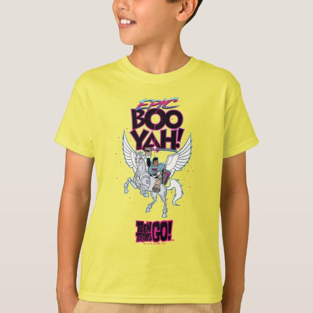 Tonåring Titans Go! | Warrior Cyborg Riding Pegasu T-shirt (Framsida)