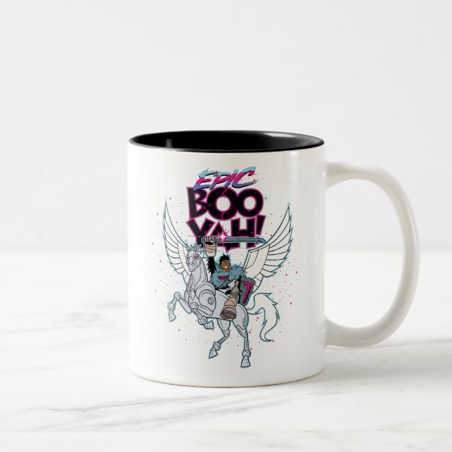 Tonåring Titans Go! | Warrior Cyborg Riding Pegasu Två-Tonad Mugg (Höger)