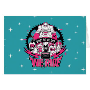 Tonåring Titans Go!   "We Ride" Retro Moto Graphic Hälsningskort