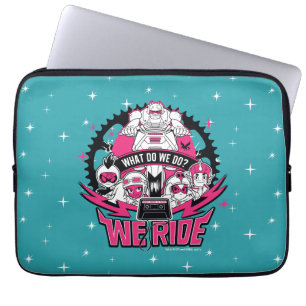 Tonåring Titans Go!   "We Ride" Retro Moto Graphic Laptop Sleeve