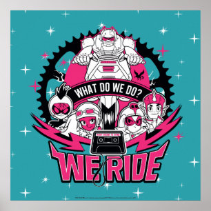Tonåring Titans Go!   "We Ride" Retro Moto Graphic Poster