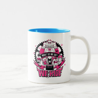 Tonåring Titans Go! | "We Ride" Retro Moto Graphic Två-Tonad Mugg