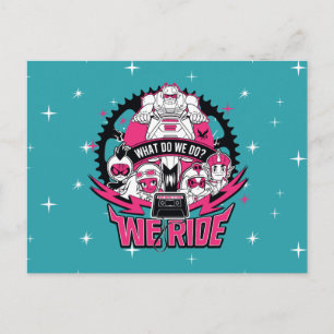 Tonåring Titans Go!   "We Ride" Retro Moto Graphic Vykort