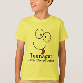 Tonåring under uppbyggnad Funny Ansikte T-shirt