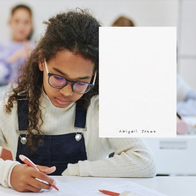 Tonåring vitt handskrivet teckensnitt tack kort (Skapare uppladdad)