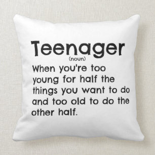 Tonåringdefinitionen kudder för teens. kudde