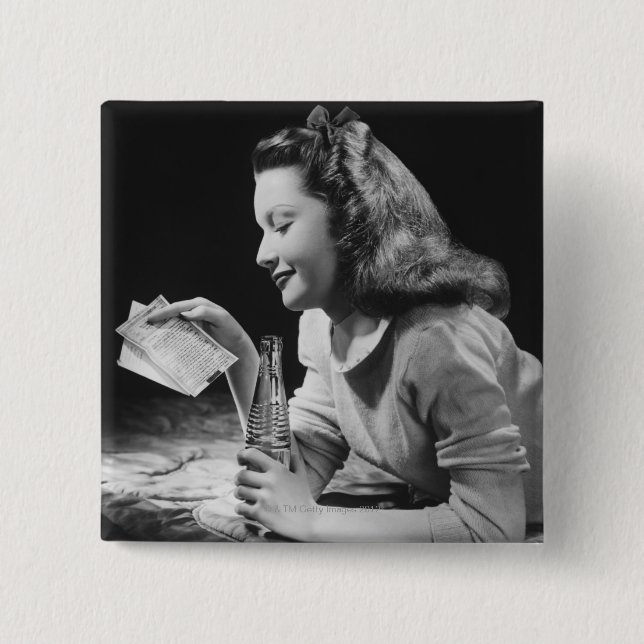 Tonårs- flicka knapp (Framsida)