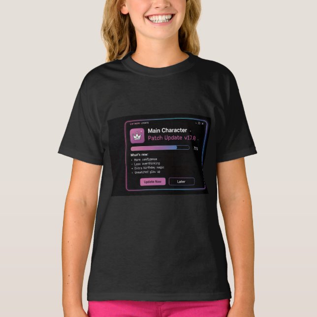 Tonårsfödelsedagsgrafisk T-shirt (Framsida)