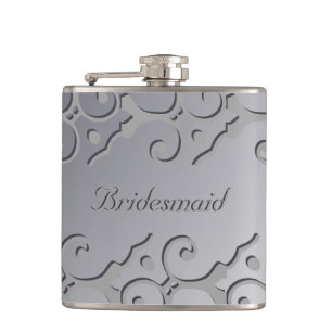Tonårsmog Silver BRIDESMAID-kolv Fickplunta