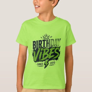 Tonårspojkars födelsedagsvibbar Grafisk T-shirt
