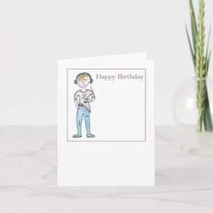 Tonårspositionsmusik Birthday-kort Kort