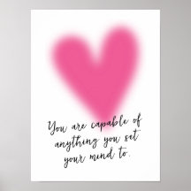 Tonårstjej Positiv Inspirerande Citat Rosa Hjärtat