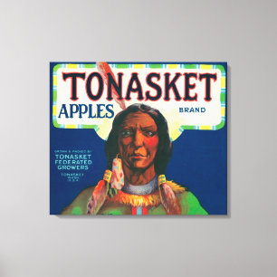 Tonasket Apple etikett - Tonasket, WA Canvastryck