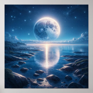 Tonbevattning under Starry Himmel Poster