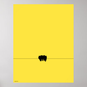 Tonbilskonst poster gult grafik på tråd