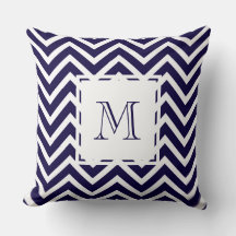 Tonblått Zigzag-grafiskt chevron monogram